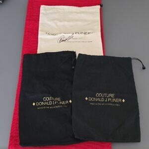 Set of 3 Donald Pliner Shoe Dust Bags New